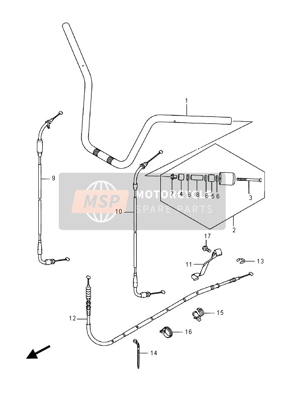 5881026J10, Cable Brake Lock, Suzuki, 0